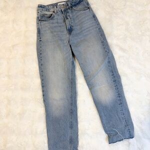 ZARA High Waisted Straight Leg Jeans